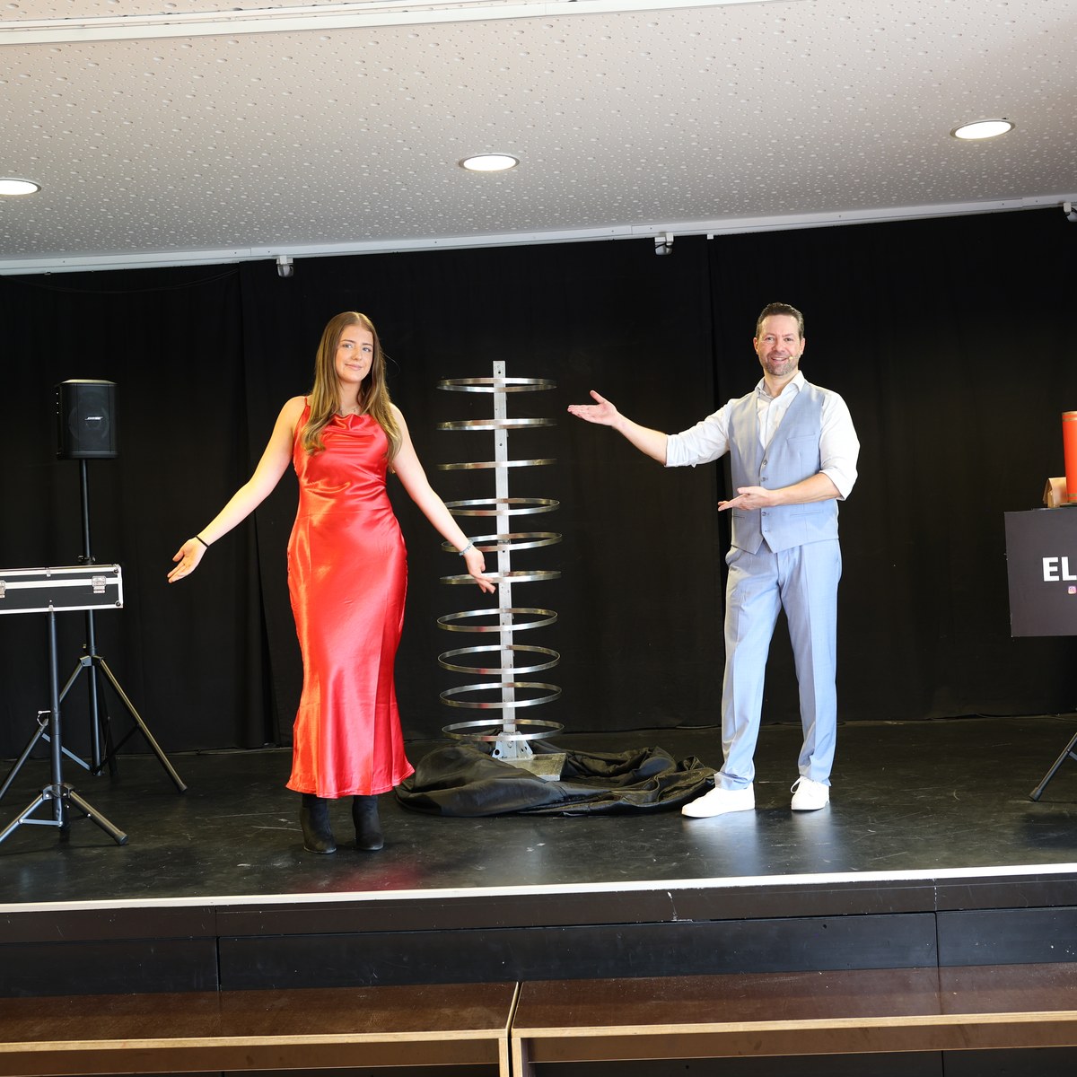 Bühnenmoment bei Produktlaunch